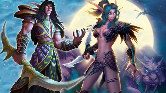 Artwork depicts characters from the hit online game "World of Warcraft."